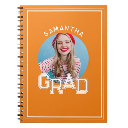 Modern Simple High School Grad Photo Graduation Notebook
