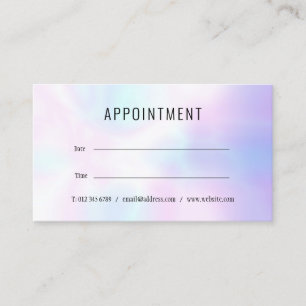 Modern Simple Holographic Appointment Card