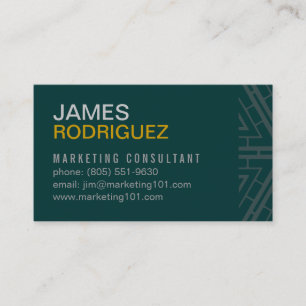 Modern & Simple Hunter Green Business Card Design