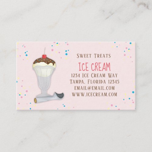 Modern Simple Ice Cream Shop Minimalist Business Card