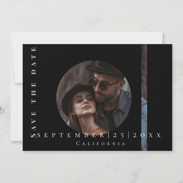 Modern simple image Flat Save The Date Card (Front)