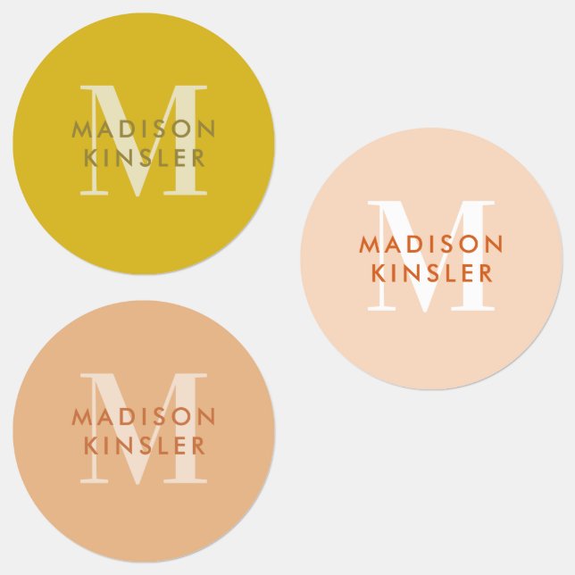 Modern Simple Initial Boho Waterproof Name Labels (Group)