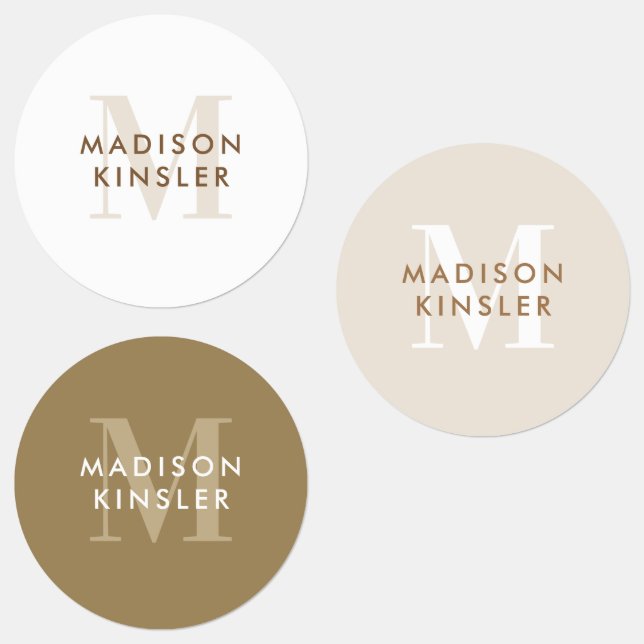 Modern Simple Initial Boho Waterproof Name Labels (Group)