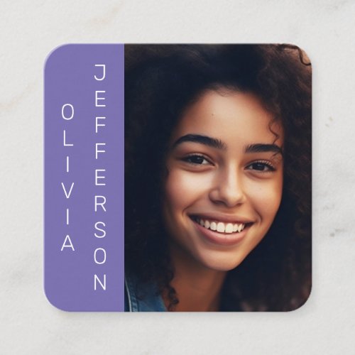 Modern Simple Jewelry Artisan Photo Square Business Card