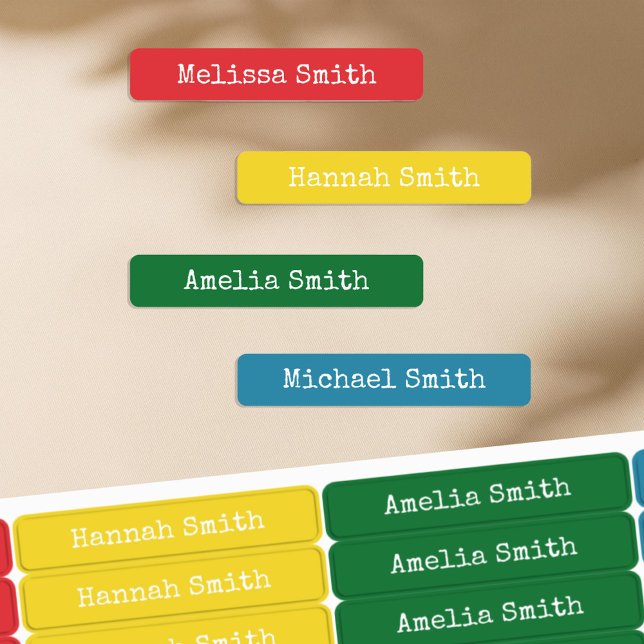 Modern Simple Kids Waterproof Name Labels (Creator Uploaded)