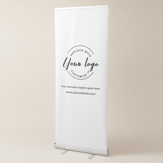 Modern Simple Large Company logo here Retractable Banner (3/4)