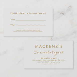 Modern Simple Light Gray Salon Appointment Card