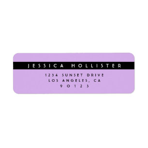 Modern Simple Lilac Green Return Address Label