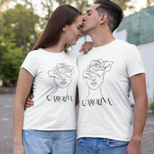 Modern Simple Line Art, Boho Chic T-Shirt