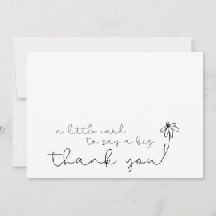 Modern Simple Line Art Thank You Card