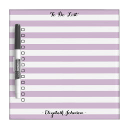 Modern Simple Lined Monogram Checkboxes To Do List Dry Erase Board