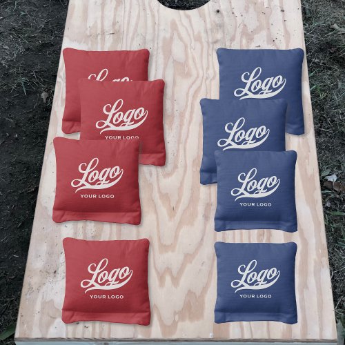 Modern Simple Logo Business Event Red Blue Team Cornhole Bags