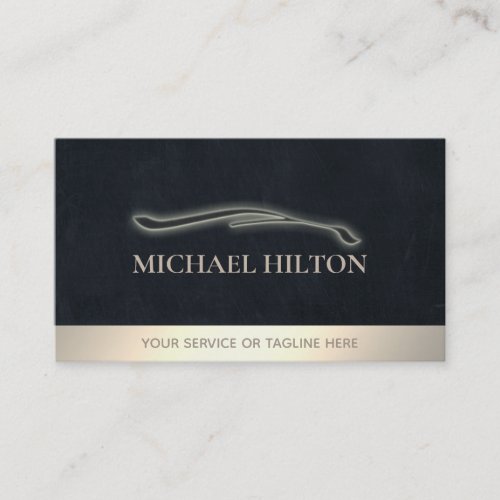 Modern simple luxury powerful car outline business card