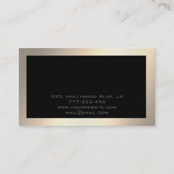 Modern simple luxury powerful car outline gold business card | Zazzle