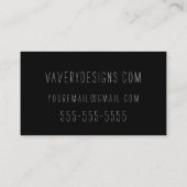 Modern Simple Make Up Artist Business Card (Back)