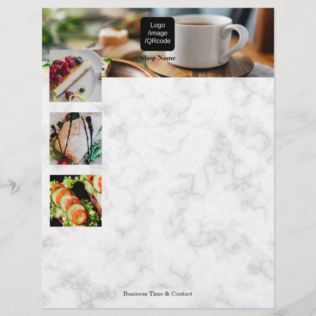 Modern Simple Marble Photo Flyer (Front)
