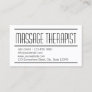 Modern Simple Massage Therapist Business Card