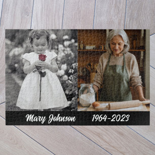 Modern Simple Memorial Photo Jigsaw Puzzle