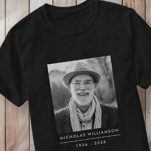 Modern Simple Memorial Remembrance Custom Photo T-Shirt