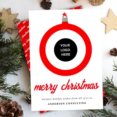 Modern Simple Merry Christmas Business Holiday Card