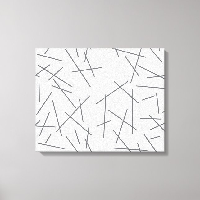Modern, simple, messy graphic line pattern canvas print (Front)
