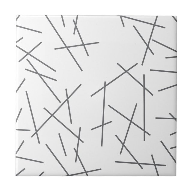 Modern, simple, messy graphic line pattern ceramic tile (Front)