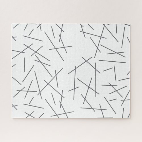 Modern simple messy graphic line pattern jigsaw puzzle