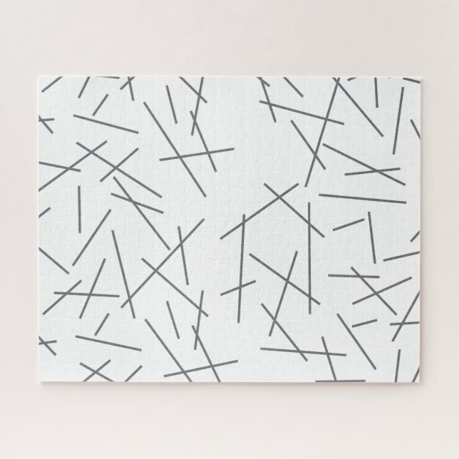Modern, simple, messy graphic line pattern jigsaw puzzle (Horizontal)