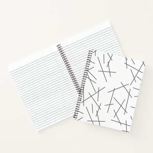 Modern simple messy graphic line pattern notebook
