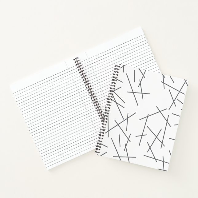 Modern, simple, messy graphic line pattern notebook (Inside)