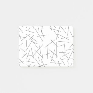 Modern, simple, messy graphic line pattern post-it notes