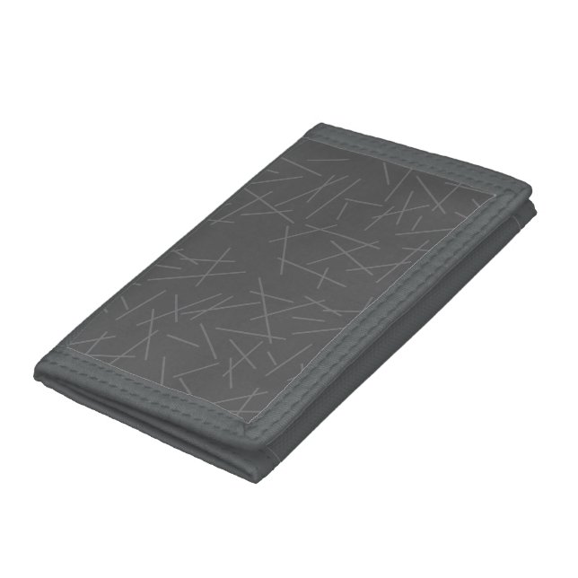 Modern, simple, messy graphic line pattern trifold wallet (Bottom)