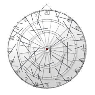 Modern, simple, messy, trendy graphic line pattern dart board