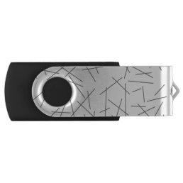Modern, simple, messy, trendy graphic line pattern flash drive