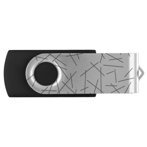 Modern simple messy trendy graphic line pattern flash drive