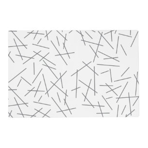 Modern, simple, messy, trendy graphic line pattern placemat