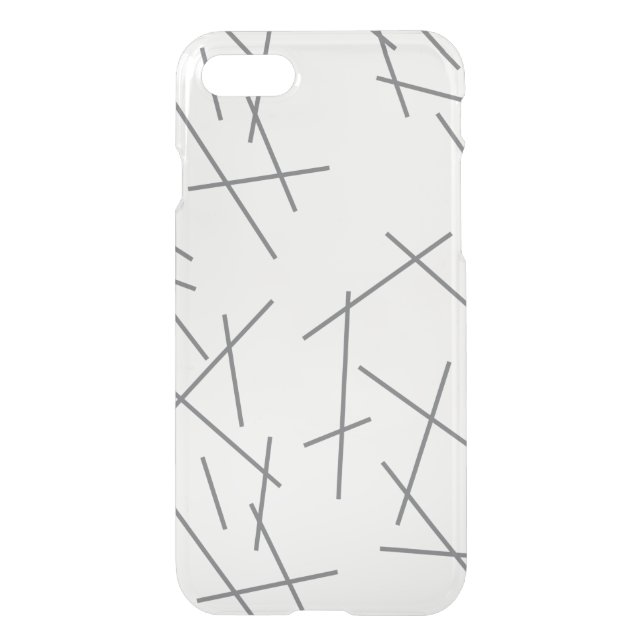 Modern, simple, messy, trendy graphic line pattern uncommon iPhone case (Back)