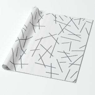 Modern, simple, messy, trendy graphic line pattern wrapping paper