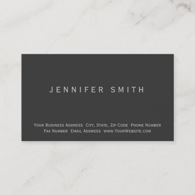 Modern Simple Minimal Business Card (Front)