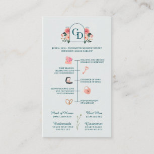 Modern simple minimal Classy Wedding Timeline Enclosure Card