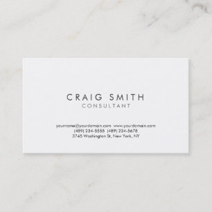 Modern Simple Minimal Consultant Business Card