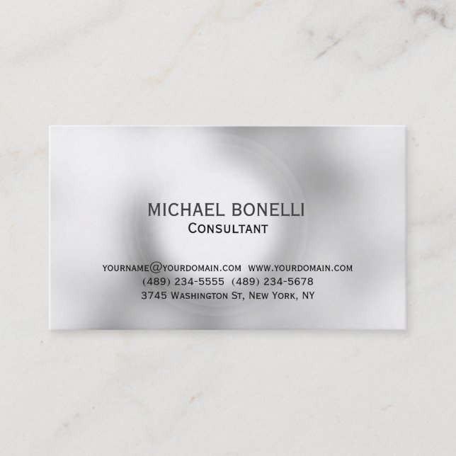 Modern Simple Minimal Consultant Business Card (Front)