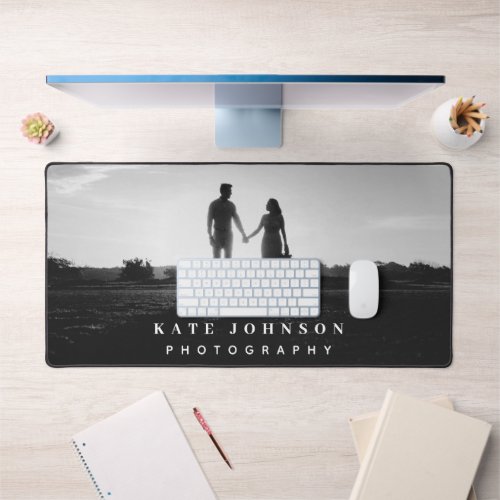 Modern Simple Minimal Photo Photographer Business Desk Mat