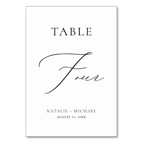  Modern Simple Minimal Table Four Luxury Wedding Table Number