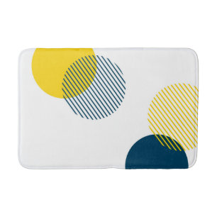 Modern, simple, minimal, trendy urban abstract art bath mat