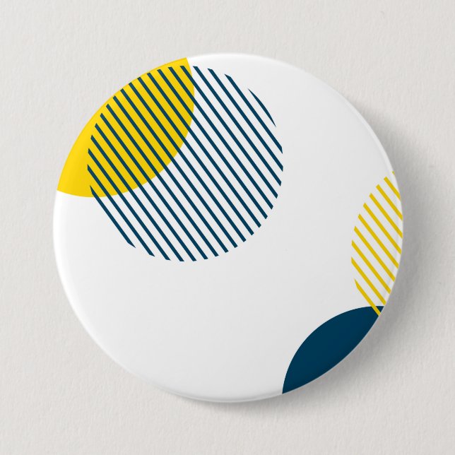 Modern, simple, minimal, trendy urban abstract art button (Front)