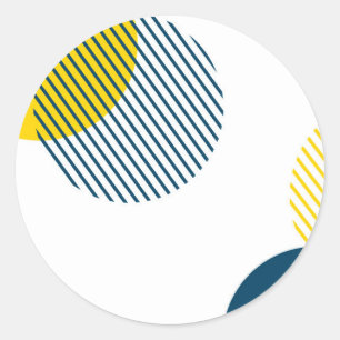 Modern, simple, minimal, trendy urban abstract art classic round sticker