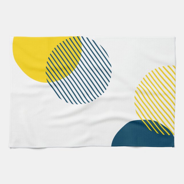 Modern, simple, minimal, trendy urban abstract art kitchen towel (Horizontal)
