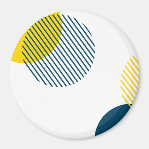 Modern, simple, minimal, trendy urban abstract art magnet