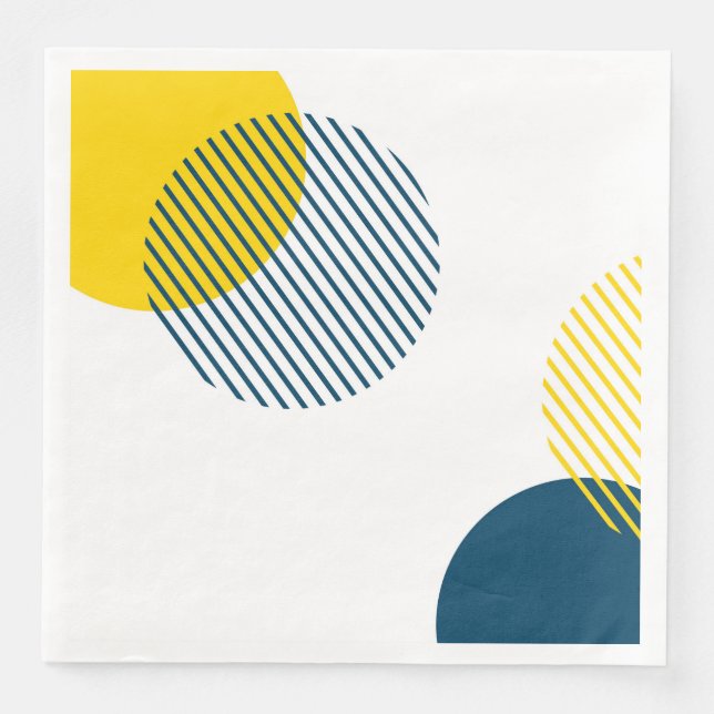 Modern, simple, minimal, trendy urban abstract art paper dinner napkins (Front)